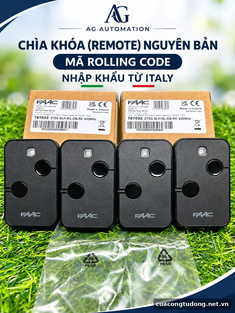 Remote FAAC XTO2 nguyên bản, mã rolling code – có sẵn tại kho AG